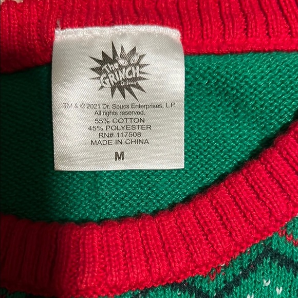 Green Grinch Christmas Sweater - Picture 2 of 3